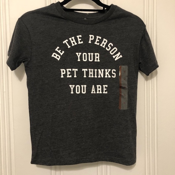 FIFTH SUN Be The Person Your Pet Thinks You Are Grey T-Shirt, Sz X Small - Picture 2 of 13